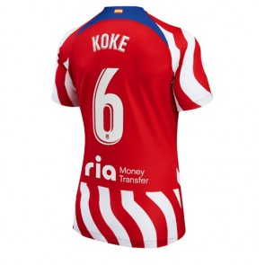 Atletico Madrid Koke #6 kläder Kvinnor 2022-23 Hemmatröja Kortärmad